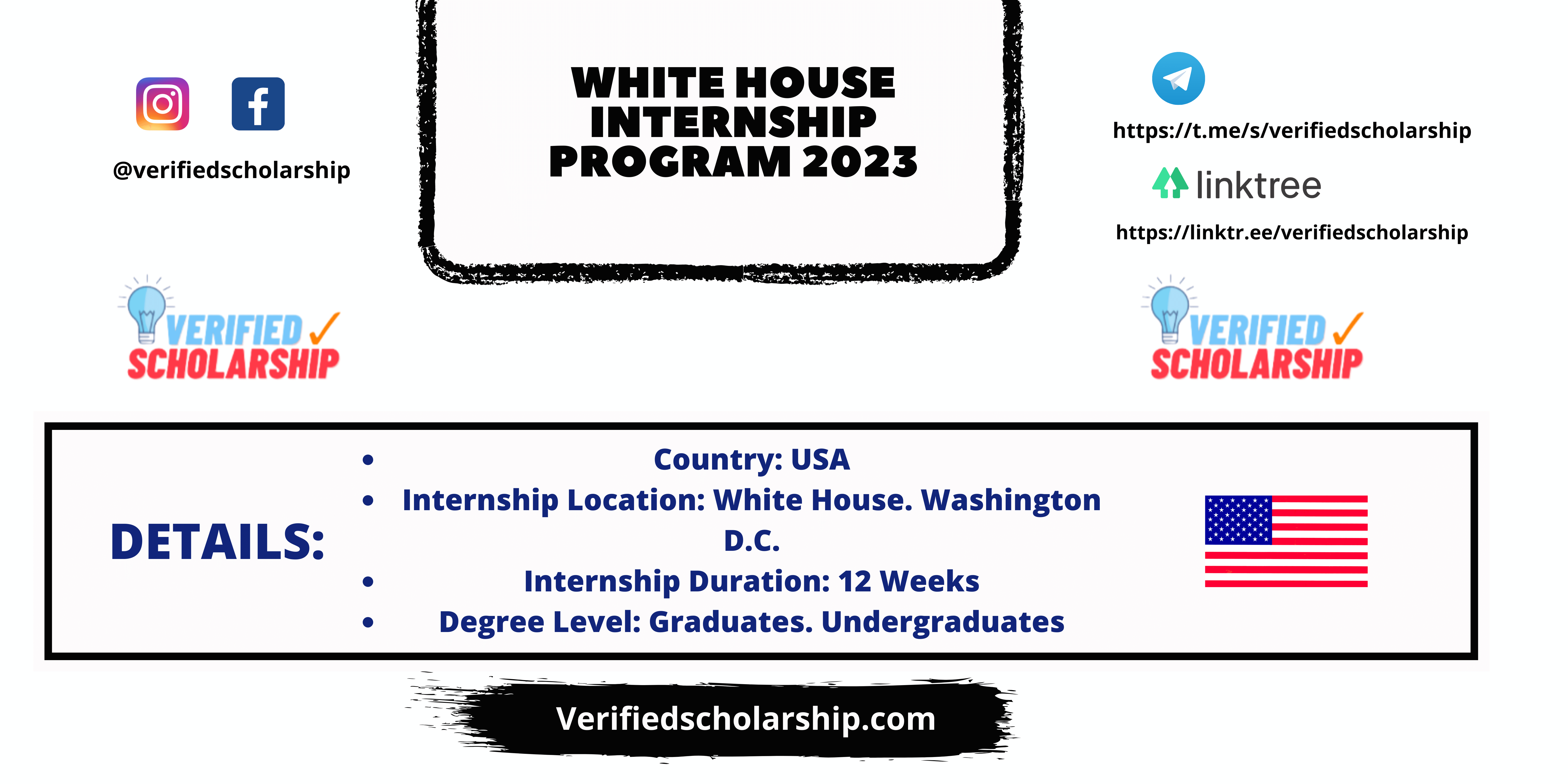 White House Internship Program 2023 Verified Scholarship