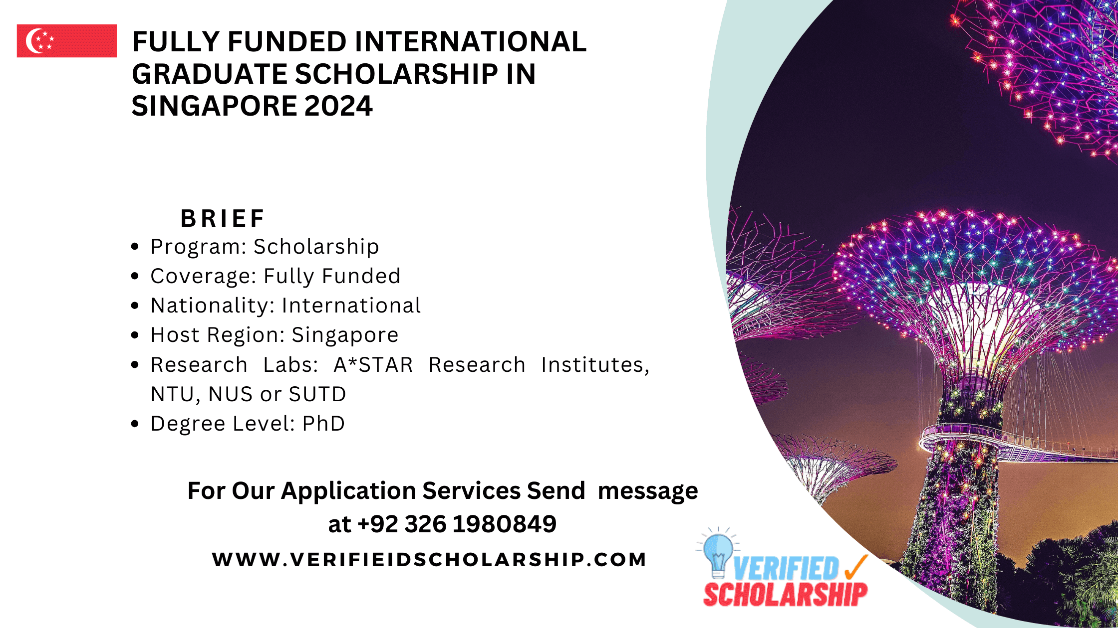 Fully Funded International Graduate Scholarship In Singapore 2024 Fully Funded International Graduate Scholarship In Singapore 2024